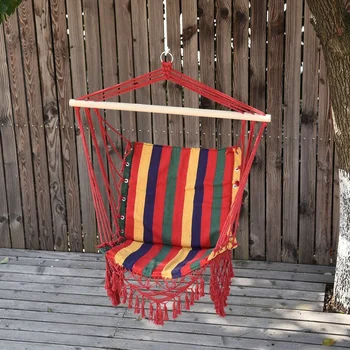 Hamakas Kėdė Sūpynės Spalvinga Dryžuotas Sėdynės Veranda Patalpų Kabo Hamakas Paplūdimio Lauko Sūpynės Kėdė