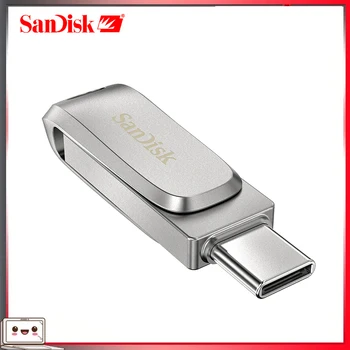 Sandisk USB Flash Drive 32GB 64GB 128GB Tipas-C USB OTG 3.1 DC4 Memory Stick 256 GB 512 GB Mini U Disko SDDDC4 Pendrive Didelės Spartos