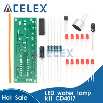 Garso valdymo LED vandens lempa, rinkinys CD4017 spalva lempų valdymo įdomus elektroninės gamybos bei profesinio mokymo dalis 