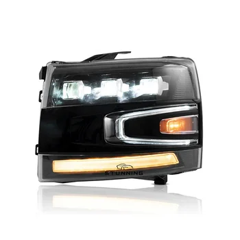 pilnas LED šviesų žibintų montavimas Chevrolet Silverado 1500 2500HD 3500HD 2007-2013 m. žibintas žibintas plug and play