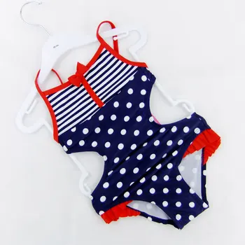 2015 m. Naujos Europos ir Amerikos Vaikų maudymosi kostiumėlį Merginos vientisas Polka Dot maudymosi kostiumėliai, Merginos, maudymosi kostiumą, didmeninė