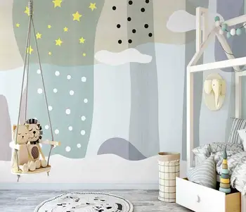 Pasirinktinę Animaciją debesis meno tapetai, vaikų kambarys Foto Tapetai Kambarį, TV Foną, Sienos Freskos sienos popieriaus Namų Dekoro