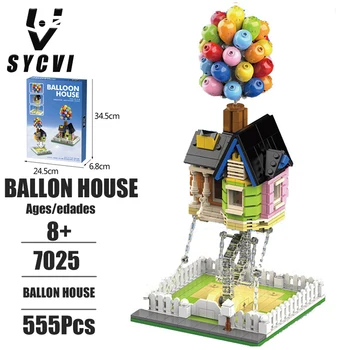 555 pc pastatas, blokinis, balionas plaukioja namas pasaulio istorija apskritai skulptūra modulinės miesto statybos blokinis, vaikų žaislas