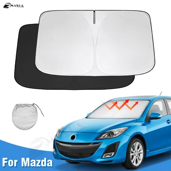 Prekinis, galinis stiklo Saulės Pavėsyje, kad Mazda 3 2019-2022 2023 skirta Mazda3 Hečbekas/Sedanas susukamos Padengti Saulės Skydelis, Sulankstomas Blokuoja UV Spindulius