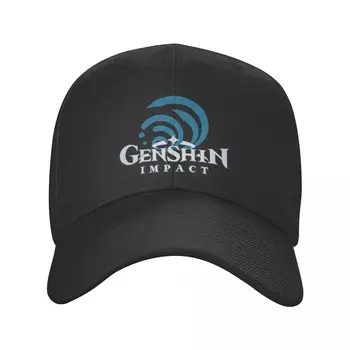 Asmeninį Genshin Poveikio Hidro Emblema Beisbolo kepuraitę Lauko Moterų, Vyrų Reguliuojamas Anime Žaidimas Sunkvežimio vairuotojas Hat Rudenį