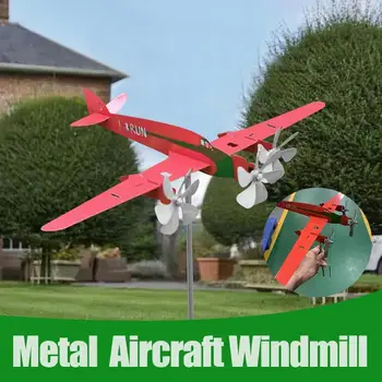3D Vėjo Suktuko Plokštumos Unikalių Metalo Orlaivių, vėjo malūnas, Vėjo Energija, Vėjo Skulptūra Lėktuvo Vėjo Suktuko Stogo, Kieme Sodas O5X5