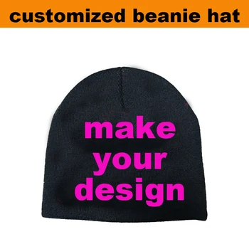 nemokamas pristatymas!suaugusiųjų 100% akrilo žiemos skrybėlės individualų beanie skrybėlių užsakymą kepuraitė su jūsų dizainu