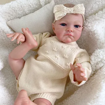 20inch Jau Dažytos Baigė Reborn Baby Doll rugpjūčio Miega Kūdikis 3D Tapyba su Matomas Venų Lašas Laivybos