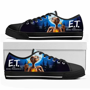 E. T. nežemiškas Filmą Žemas Viršų Sportbačiai Vyrai Moterų Paauglys Drobės Sneaker Kasdienių Užsakymą Pagaminti Batai Pritaikyti Batų