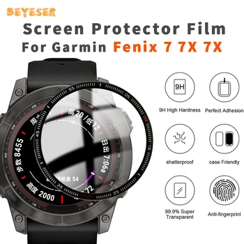 20D Screen Protector Kino Garmin Fenix 7 7s 7x Smart Žiūrėti Visą Padengti Minkšta Apsaugine Plėvele Su Laiko Skalė