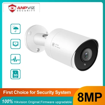 Anpviz 8MP 4K IP Kamera su POE Outdoor Kulka CCTV Saugumo Infraraudonųjų spindulių Stebėjimo Kamera Judesio Aptikti Su Garso Nuotolinio Peržiūra