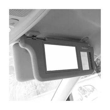 7Inch Pilkos spalvos Automobilį Teisę Saulės Skydeliu, Galinio vaizdo Veidrodėlio Ekranas LCD Ekranas 2 Kanalų