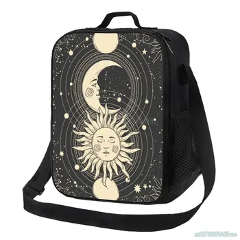 Taro Sun Moon Witchy Naktį Izoliuoti Pietūs Maišą Šilumos Priešpiečių Dėžutė Vandeniui Oksfordo Bento Krepšiai Vieno Peties Nešiojamų Tote Bag