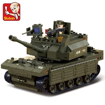 312PCS Karinės Armijos Pajėgų Transporto Pagrindinis Tankas Karių Modelio Blokai Nustato Švietimo Žaislai Vaikams
